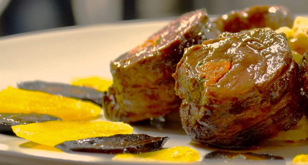 Plat sauce restaurant Abbaye la Sauve gastronomique traditionnel Créon