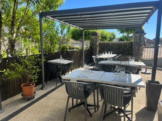 Pergola restaurant Abbaye la Sauve gastronomique traditionnel Créon